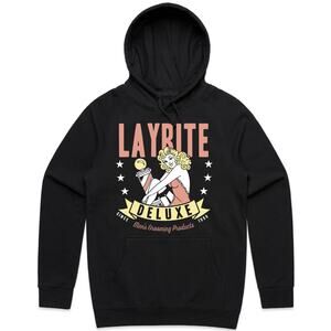 Layrite Liberty Pin Up Style Traditional Black Pullover Hoodie